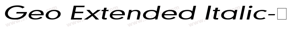 Geo Extended Italic字体转换